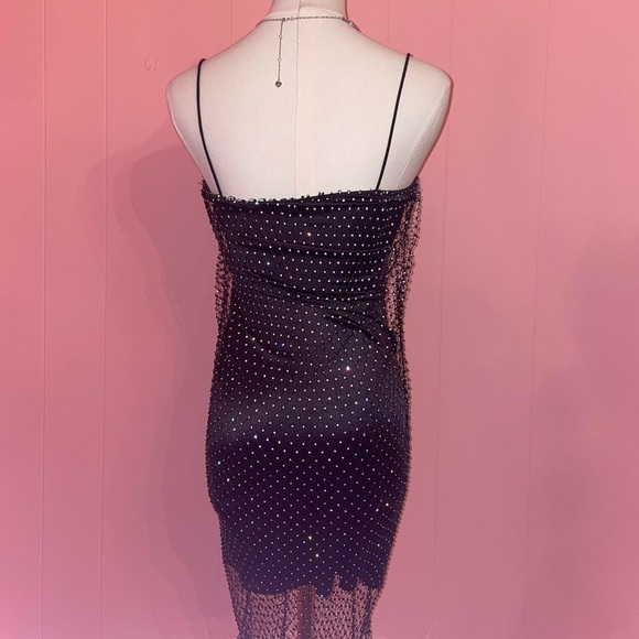 Bear Dance Black Beaded Mini Dress - Picture 6 of 7